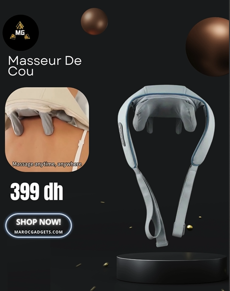 Châle de massage cervical électrique, sans fil, aste, portable, métropolitain, pétrissage du cou, masseur chaud,